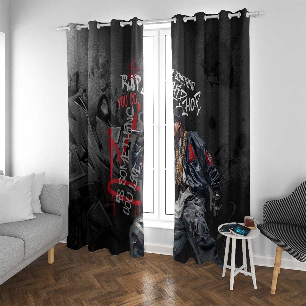 Rap Star Streetwear Window Curtain with Graffiti Lettering and Hip Hop - Wonder Print Shop