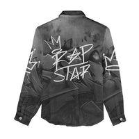 Rap Star Streetwear Women Casual Shirt with Graffiti Lettering and Hip Hop - Wonder Print Shop