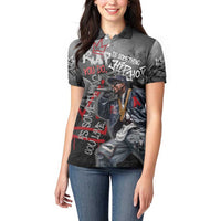 Rap Star Streetwear Women Polo Shirt with Graffiti Lettering and Hip Hop - Wonder Print Shop