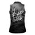 Rap Star Streetwear Women Sleeveless Polo Shirt with Graffiti Lettering and Hip Hop - Wonder Print Shop