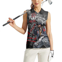 Rap Star Streetwear Women Sleeveless Polo Shirt with Graffiti Lettering and Hip Hop - Wonder Print Shop