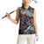 Rap Star Streetwear Women Sleeveless Polo Shirt with Graffiti Lettering and Hip Hop - Wonder Print Shop