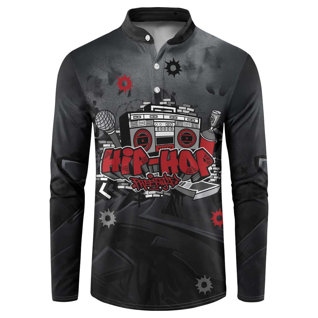 Hip Hop Streetwear Button Sweatshirt with Graffiti Boombox and Angel Bear Graphic in Urban Bullet Hole Design - Wonder Print Shop