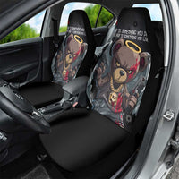 Hip Hop Streetwear Car Seat Cover with Graffiti Boombox and Angel Bear Graphic in Urban Bullet Hole Design - Wonder Print Shop