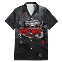 Hip Hop Streetwear Family Matching Mermaid Dress and Hawaiian Shirt with Graffiti Boombox and Angel Bear Graphic in Urban Bullet Hole Design - Wonder Print Shop