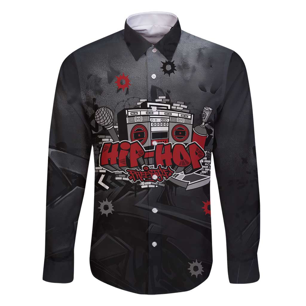 Hip Hop Streetwear Family Matching Off Shoulder Short Dress and Hawaiian Shirt with Graffiti Boombox and Angel Bear Graphic in Urban Bullet Hole Design - Wonder Print Shop