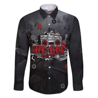 Hip Hop Streetwear Family Matching Off Shoulder Short Dress and Hawaiian Shirt with Graffiti Boombox and Angel Bear Graphic in Urban Bullet Hole Design - Wonder Print Shop