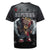 Hip Hop Streetwear Rugby Jersey with Graffiti Boombox and Angel Bear Graphic in Urban Bullet Hole Design - Wonder Print Shop
