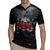 Hip Hop Streetwear Rugby Jersey with Graffiti Boombox and Angel Bear Graphic in Urban Bullet Hole Design - Wonder Print Shop