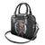 Hip Hop Streetwear Shoulder Handbag with Graffiti Boombox and Angel Bear Graphic in Urban Bullet Hole Design - Wonder Print Shop