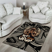 52th Anniversary Of Hiphop Celebration Area Rug with Praying Angel Graphic and Urban Graffiti Background - Wonder Print Shop