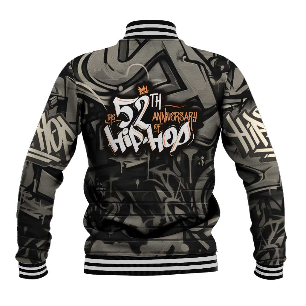 52th Anniversary Of Hiphop Celebration Baseball Jacket with Praying Angel Graphic and Urban Graffiti Background - Wonder Print Shop