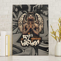 52th Anniversary Of Hiphop Celebration Canvas Wall Art with Praying Angel Graphic and Urban Graffiti Background - Wonder Print Shop