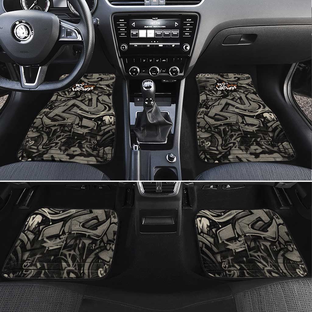 52th Anniversary Of Hiphop Celebration Car Mats with Praying Angel Graphic and Urban Graffiti Background - Wonder Print Shop