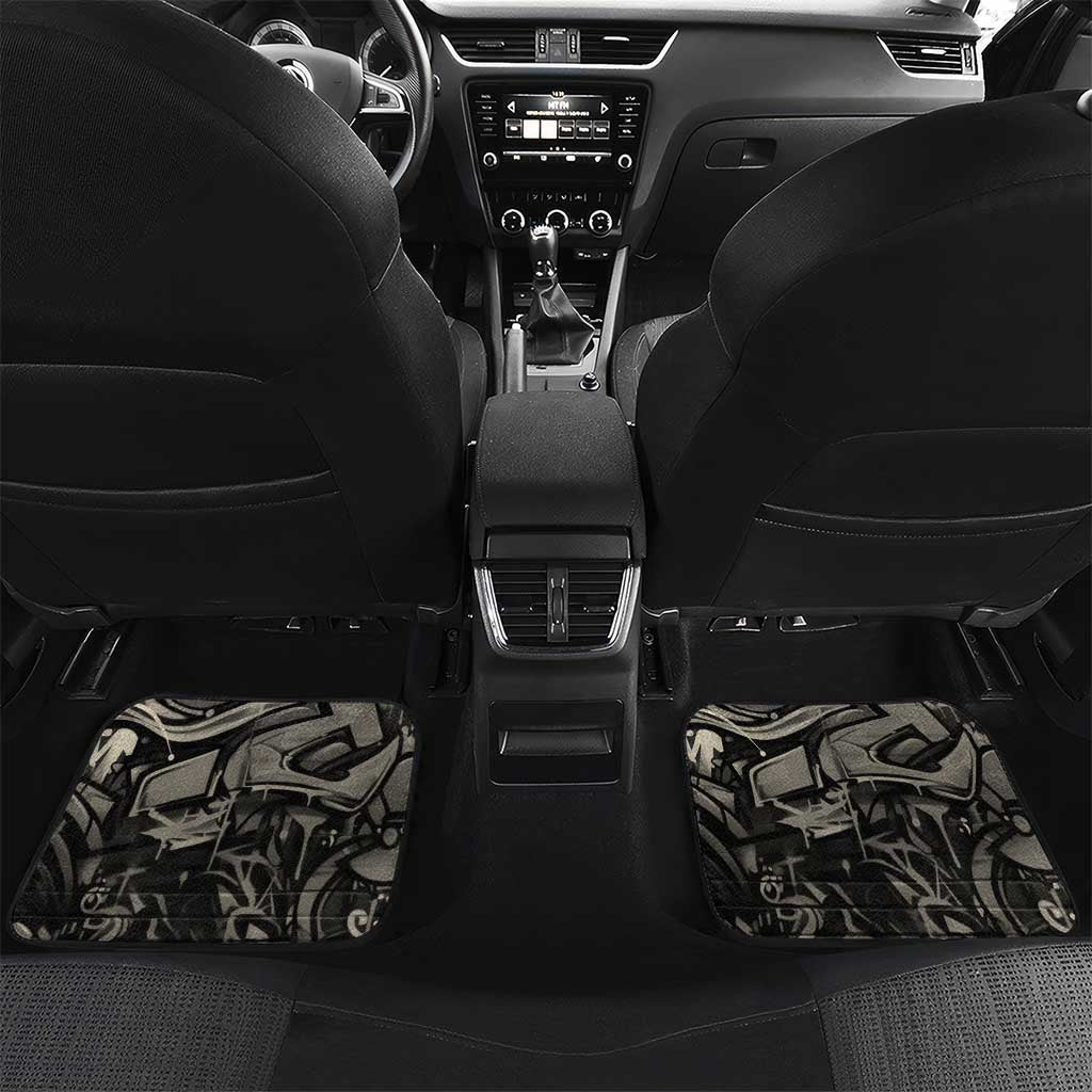 52th Anniversary Of Hiphop Celebration Car Mats with Praying Angel Graphic and Urban Graffiti Background - Wonder Print Shop