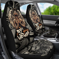 52th Anniversary Of Hiphop Celebration Car Seat Cover with Praying Angel Graphic and Urban Graffiti Background - Wonder Print Shop