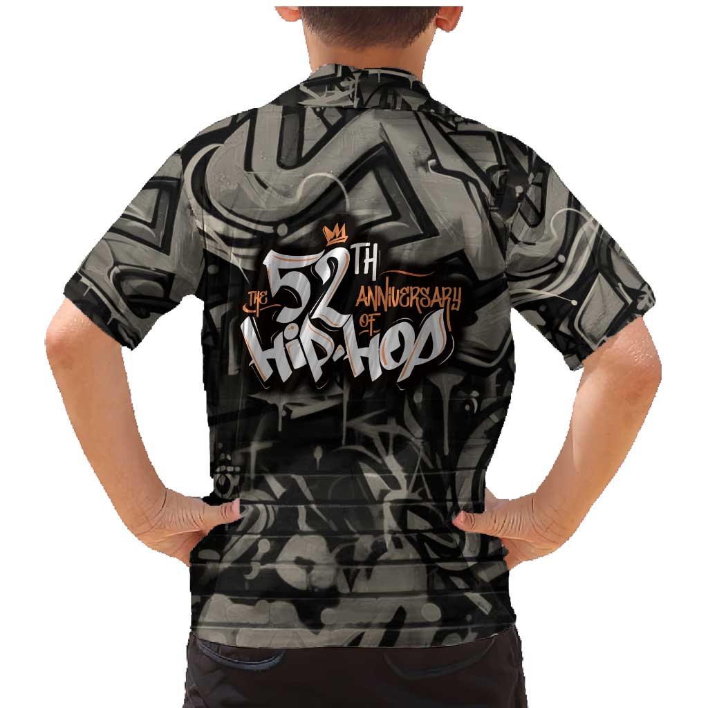 52th Anniversary Of Hiphop Celebration Family Matching Mermaid Dress and Hawaiian Shirt with Praying Angel Graphic and Urban Graffiti Background - Wonder Print Shop