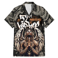 52th Anniversary Of Hiphop Celebration Family Matching Mermaid Dress and Hawaiian Shirt with Praying Angel Graphic and Urban Graffiti Background - Wonder Print Shop