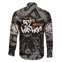 52th Anniversary Of Hiphop Celebration Family Matching Off The Shoulder Long Sleeve Dress and Hawaiian Shirt with Praying Angel Graphic and Urban Graffiti Background - Wonder Print Shop