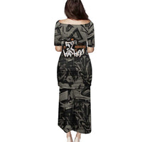 52th Anniversary Of Hiphop Celebration Family Matching Puletasi and Hawaiian Shirt with Praying Angel Graphic and Urban Graffiti Background - Wonder Print Shop