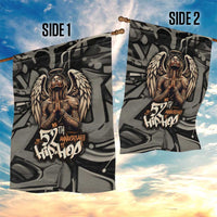 52th Anniversary Of Hiphop Celebration Garden Flag with Praying Angel Graphic and Urban Graffiti Background - Wonder Print Shop