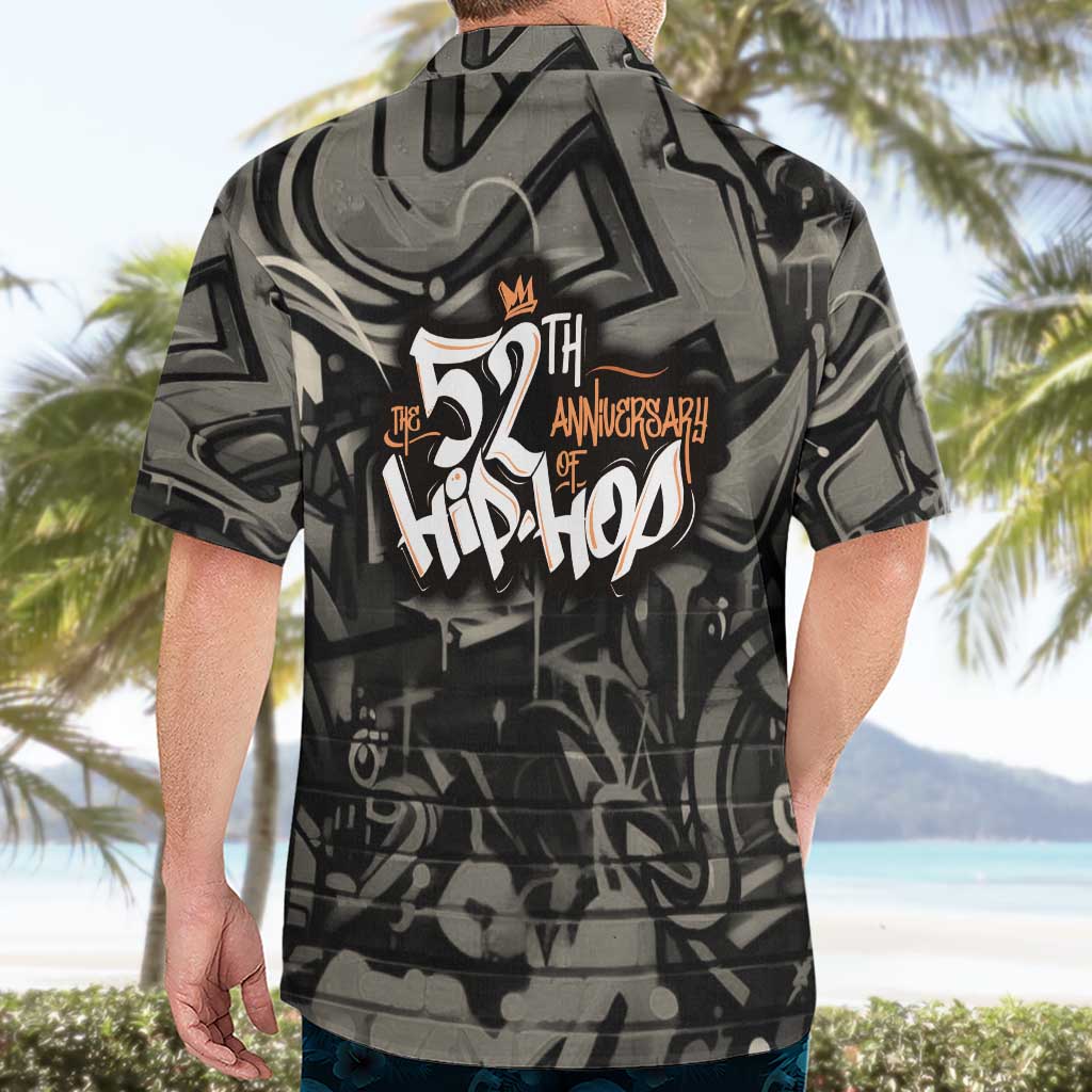 52th Anniversary Of Hiphop Celebration Hawaiian Shirt with Praying Angel Graphic and Urban Graffiti Background - Wonder Print Shop