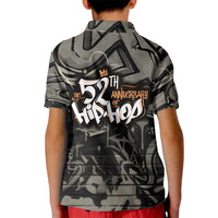 52th Anniversary Of Hiphop Celebration Kid Polo Shirt with Praying Angel Graphic and Urban Graffiti Background - Wonder Print Shop