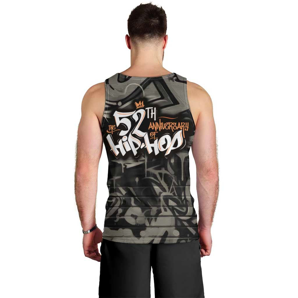 52th Anniversary Of Hiphop Celebration Men Tank Top with Praying Angel Graphic and Urban Graffiti Background - Wonder Print Shop