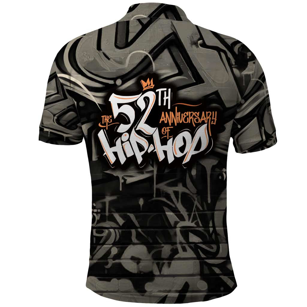 52th Anniversary Of Hiphop Celebration Polo Shirt with Praying Angel Graphic and Urban Graffiti Background - Wonder Print Shop