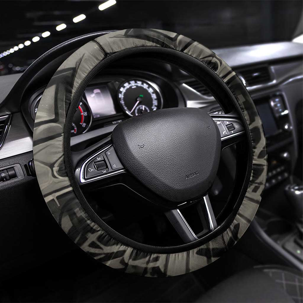 52th Anniversary Of Hiphop Celebration Steering Wheel Cover with Praying Angel Graphic and Urban Graffiti Background - Wonder Print Shop