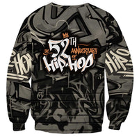 52th Anniversary Of Hiphop Celebration Sweatshirt with Praying Angel Graphic and Urban Graffiti Background - Wonder Print Shop