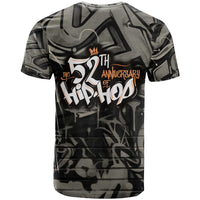 52th Anniversary Of Hiphop Celebration T Shirt with Praying Angel Graphic and Urban Graffiti Background - Wonder Print Shop