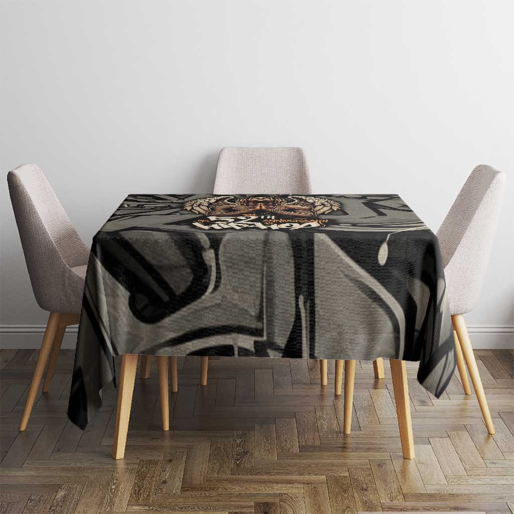 52th Anniversary Of Hiphop Celebration Tablecloth with Praying Angel Graphic and Urban Graffiti Background - Wonder Print Shop