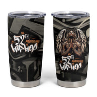 52th Anniversary Of Hiphop Celebration Tumbler Cup with Praying Angel Graphic and Urban Graffiti Background - Wonder Print Shop