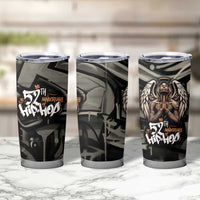 52th Anniversary Of Hiphop Celebration Tumbler Cup with Praying Angel Graphic and Urban Graffiti Background - Wonder Print Shop