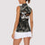 52th Anniversary Of Hiphop Celebration Women Sleeveless Polo Shirt with Praying Angel Graphic and Urban Graffiti Background - Wonder Print Shop