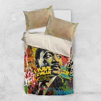 Martin Luther King Graffiti Style Graphic Bedding Set with Colorful Spray Paint Quotes and Crown Detail - Wonder Print Shop