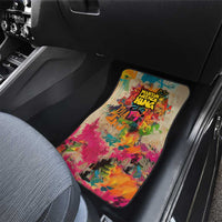 Martin Luther King Graffiti Style Graphic Car Mats with Colorful Spray Paint Quotes and Crown Detail - Wonder Print Shop