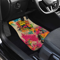 Martin Luther King Graffiti Style Graphic Car Mats with Colorful Spray Paint Quotes and Crown Detail - Wonder Print Shop