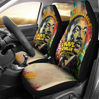Martin Luther King Graffiti Style Graphic Car Seat Cover with Colorful Spray Paint Quotes and Crown Detail - Wonder Print Shop