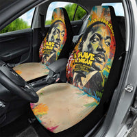 Martin Luther King Graffiti Style Graphic Car Seat Cover with Colorful Spray Paint Quotes and Crown Detail - Wonder Print Shop