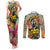 Martin Luther King Graffiti Style Graphic Couples Matching Tank Maxi Dress and Long Sleeve Button Shirt with Colorful Spray Paint Quotes and Crown Detail - Wonder Print Shop