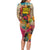 Martin Luther King Graffiti Style Graphic Family Matching Long Sleeve Bodycon Dress and Hawaiian Shirt with Colorful Spray Paint Quotes and Crown Detail - Wonder Print Shop