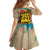 Martin Luther King Graffiti Style Graphic Family Matching Off The Shoulder Long Sleeve Dress and Hawaiian Shirt with Colorful Spray Paint Quotes and Crown Detail - Wonder Print Shop