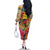 Martin Luther King Graffiti Style Graphic Family Matching Off The Shoulder Long Sleeve Dress and Hawaiian Shirt with Colorful Spray Paint Quotes and Crown Detail - Wonder Print Shop