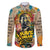 Martin Luther King Graffiti Style Graphic Family Matching Summer Maxi Dress and Hawaiian Shirt with Colorful Spray Paint Quotes and Crown Detail - Wonder Print Shop
