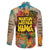 Martin Luther King Graffiti Style Graphic Family Matching Summer Maxi Dress and Hawaiian Shirt with Colorful Spray Paint Quotes and Crown Detail - Wonder Print Shop