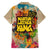Martin Luther King Graffiti Style Graphic Family Matching Tank Maxi Dress and Hawaiian Shirt with Colorful Spray Paint Quotes and Crown Detail - Wonder Print Shop