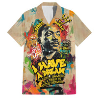 Martin Luther King Graffiti Style Graphic Hawaiian Shirt with Colorful Spray Paint Quotes and Crown Detail - Wonder Print Shop