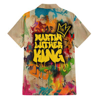 Martin Luther King Graffiti Style Graphic Hawaiian Shirt with Colorful Spray Paint Quotes and Crown Detail - Wonder Print Shop